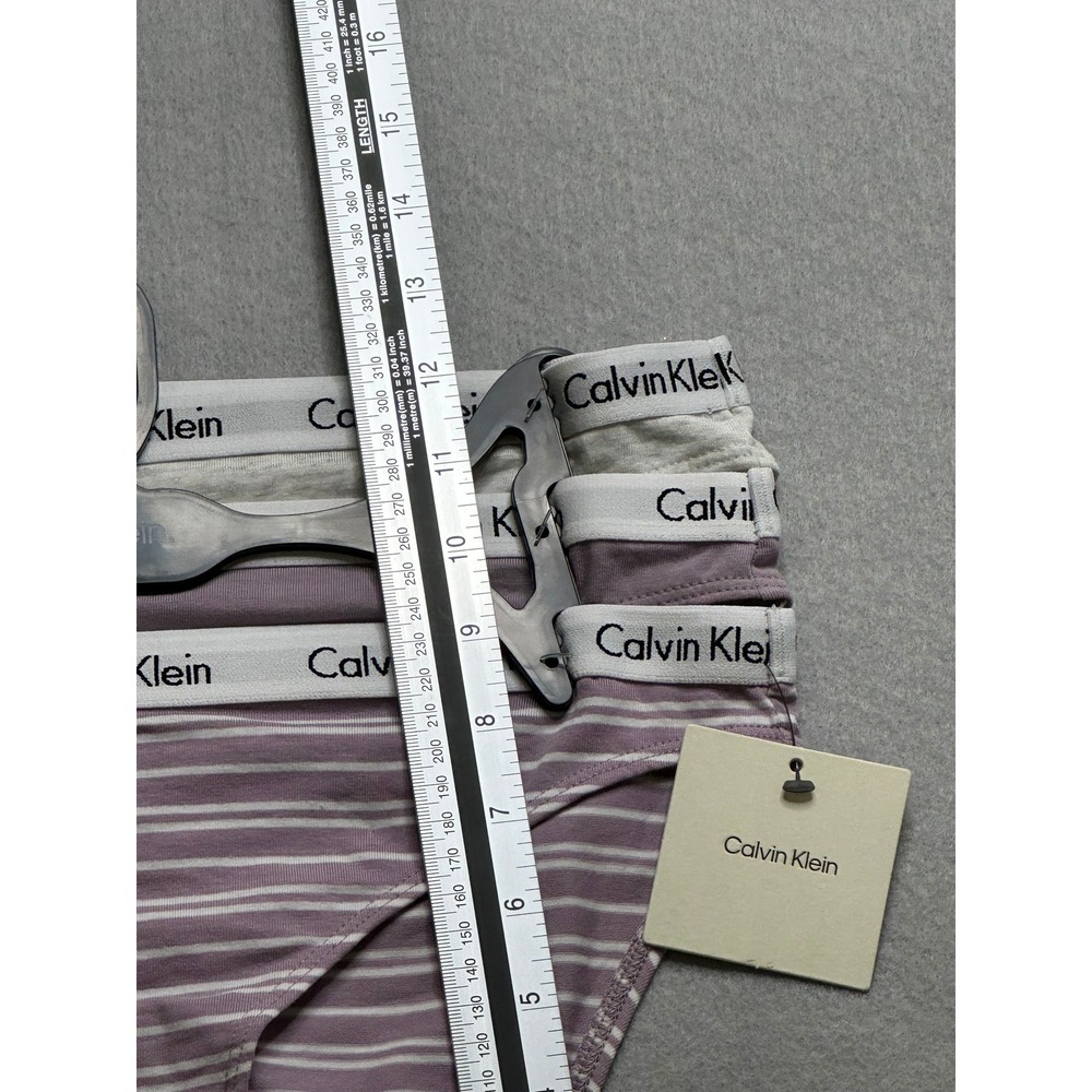 Calvin Klein Women Panties Medium Purple Grey NWT 3-Pack Bikini Logo Waistband - Picture 7 of 9